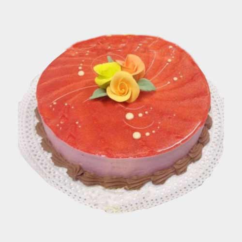 Vanilla Raspberry Mousse Sponge Cake